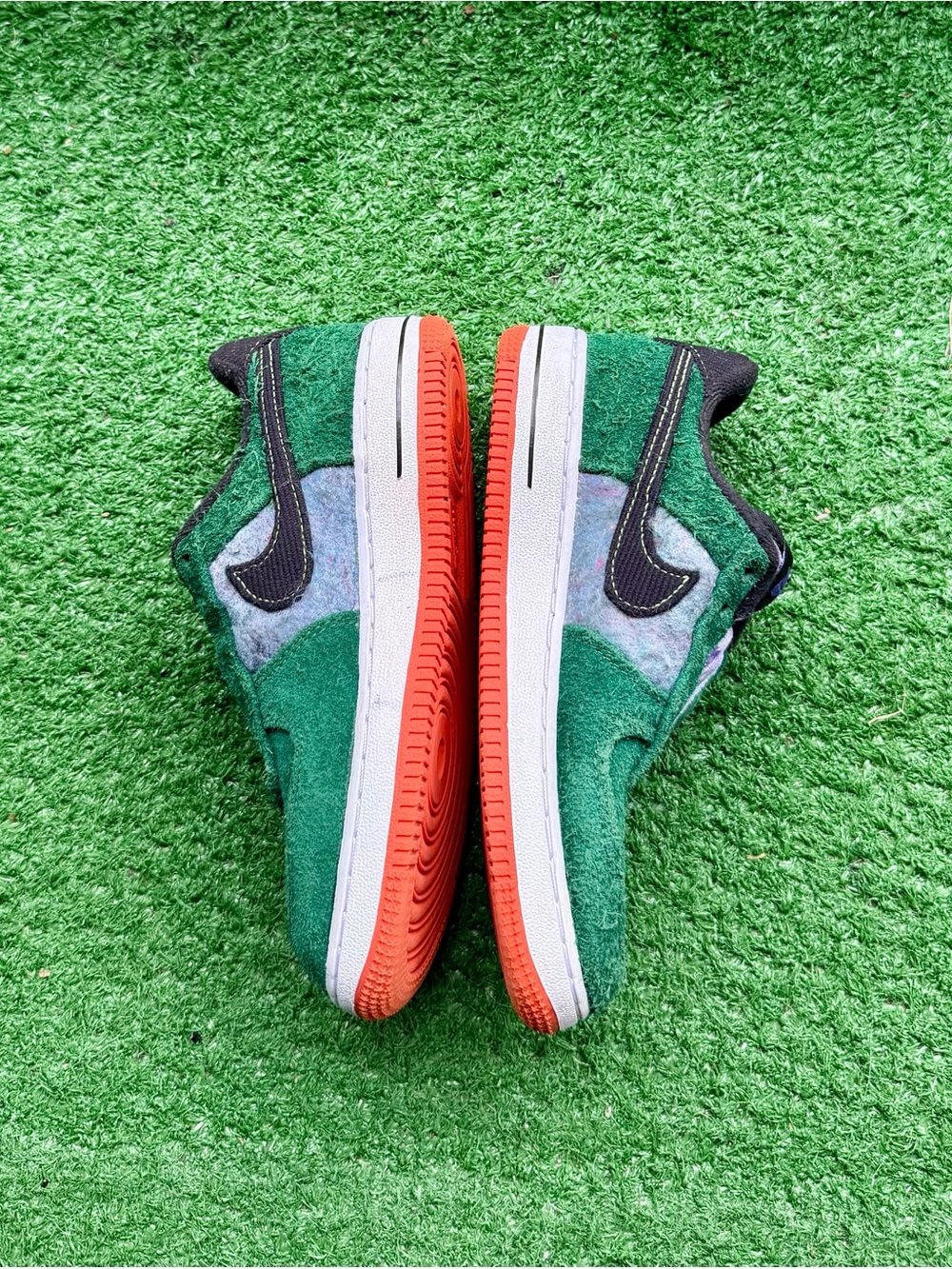 Nike Air Force 1 Low Green Orange Purple Kids' Youth Sneakers Size US 1Y